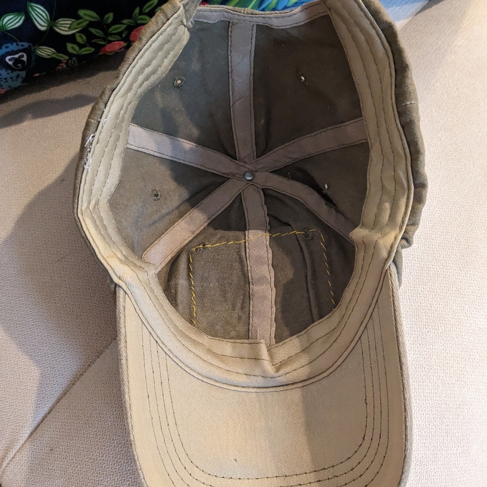 Handmade Hat, "Fire Dog" vintage washed look, medium brown, unisex $20 - Picture 2 of 3